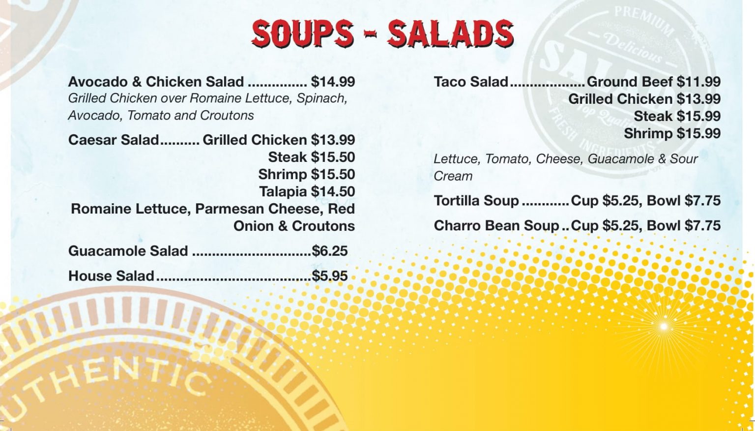 Soups El Paso Mexican Grill